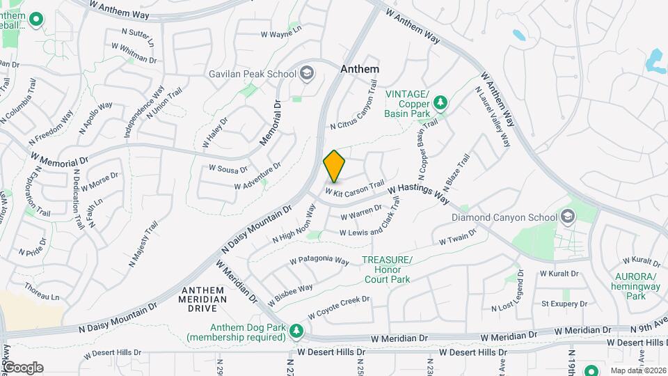 2582 W Kit Carson Trail Map and Location Details