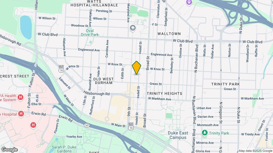 911 Iredell St Map and Location Details