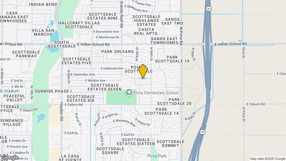 8525 E Clarendon Ave Map and Location Details