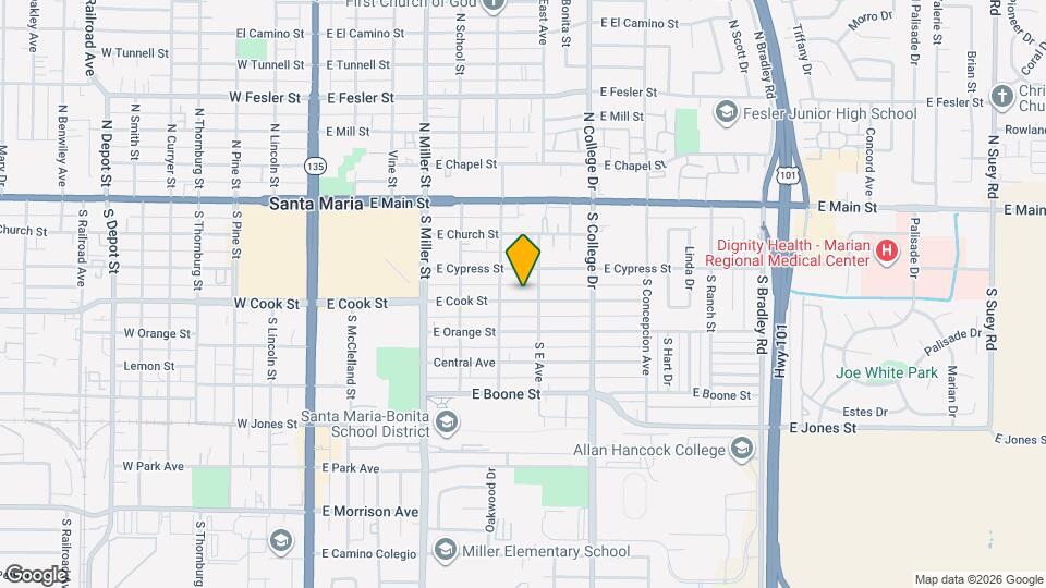 619 E Cook St Map and Location Details