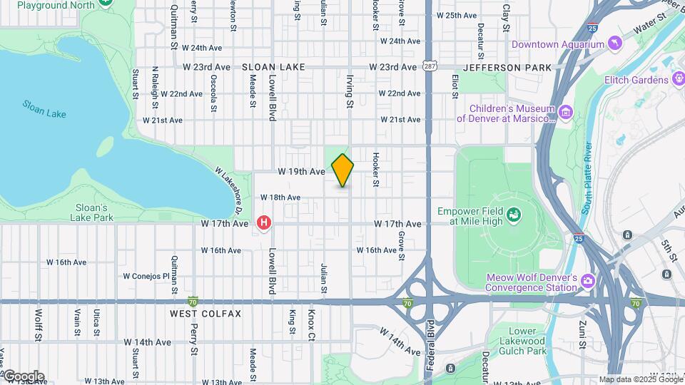 1805 Irving St Map and Location Details