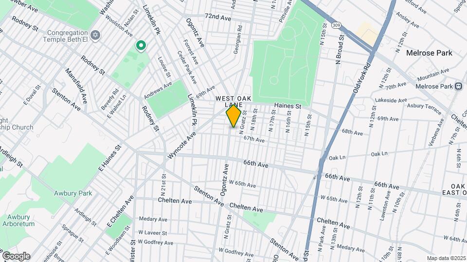 6707 Ogontz Ave Map and Location Details