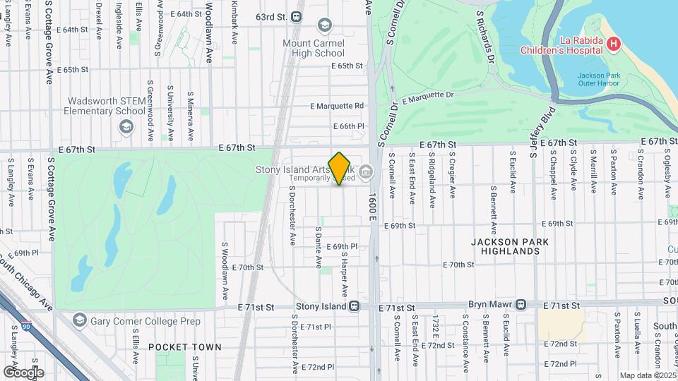 6802 S Harper Ave Map and Location Details