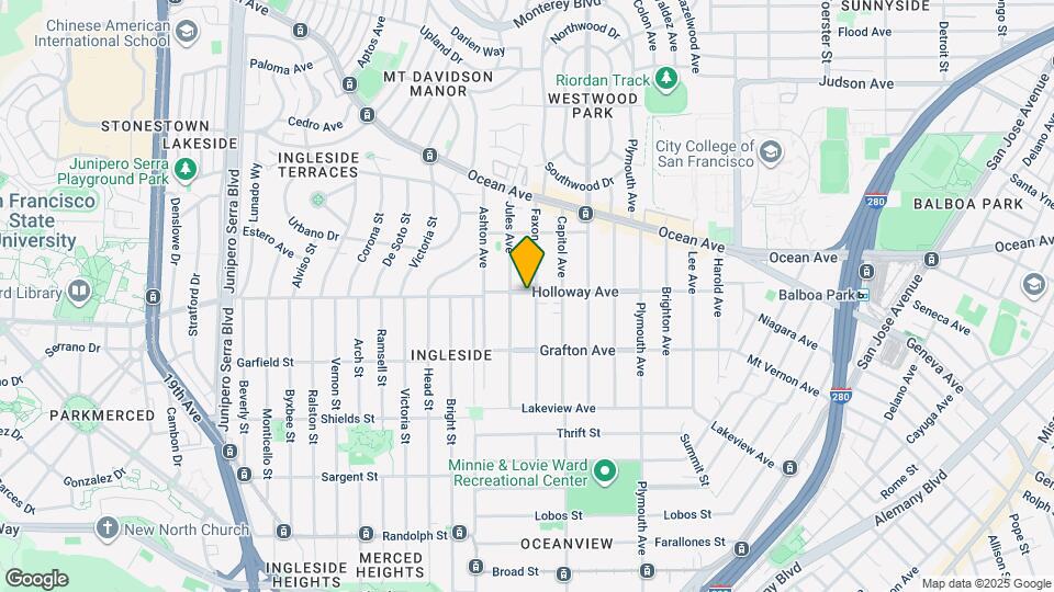 721 Holloway Ave Map and Location Details