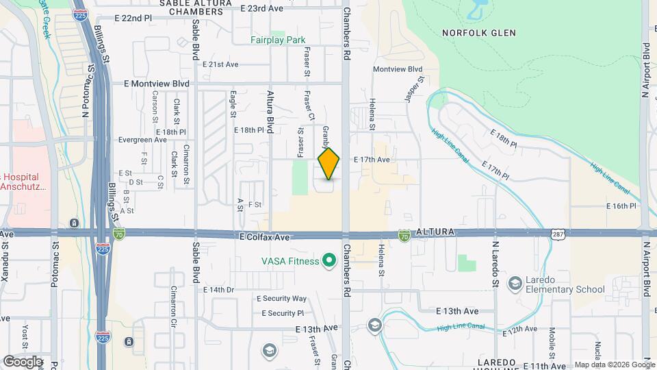 15195 E 16th Pl, Unit #104 Mapa y Detalles de la Ubicación