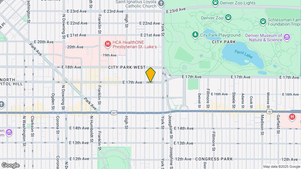 2124 E 17th Ave Map and Location Details