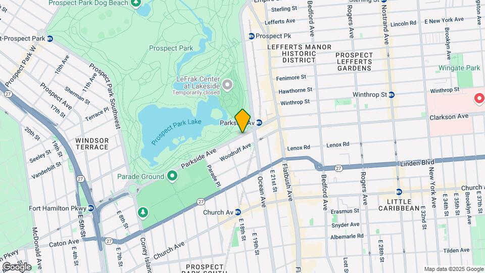 160 Parkside Ave Mapa y Detalles de la Ubicación
