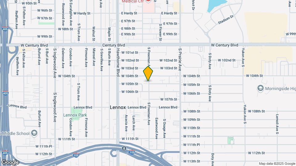 10421 S Freeman Ave Map and Location Details