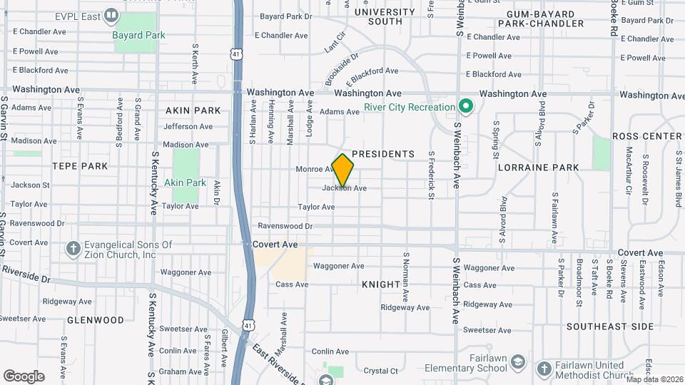 1505 Jackson Ave Map and Location Details