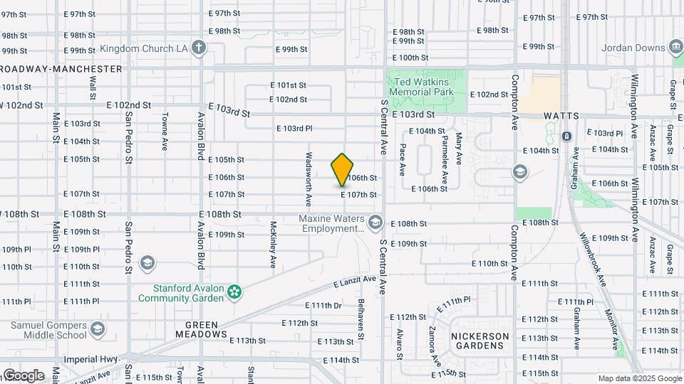 959 E 107th St Map and Location Details