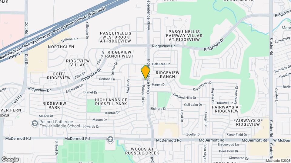 9504 Patagonia Ln Map and Location Details