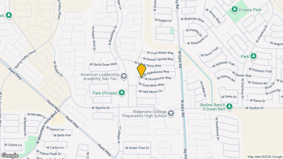 2013 W Prospector Way Map and Location Details