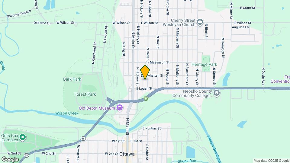 520 N Cedar St Map and Location Details