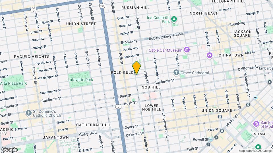 1590 Sacramento St Mapa y Detalles de la Ubicación