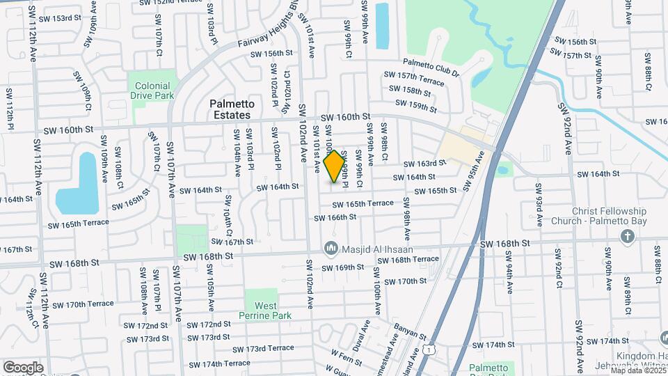 10011 SW 164th Terrace Map and Location Details