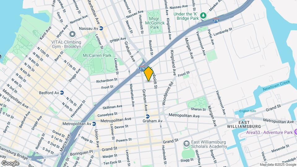 178 Frost St Mapa y Detalles de la Ubicación