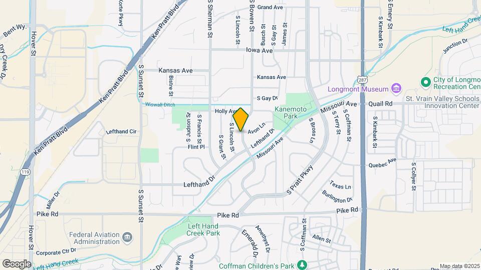 1333 S Bowen St Map and Location Details