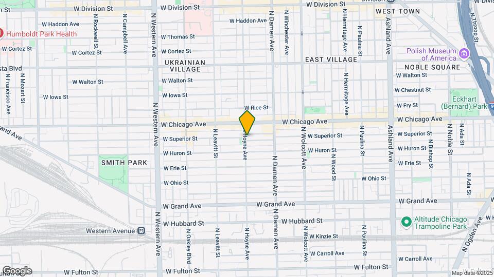 725 N Hoyne Ave Map and Location Details