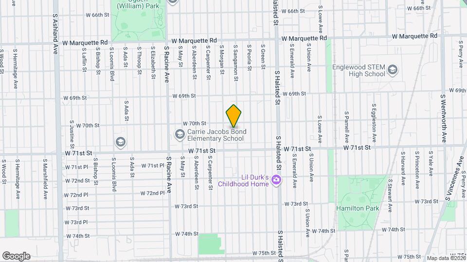 7018 S Sangamon St, Unit 3 Map and Location Details
