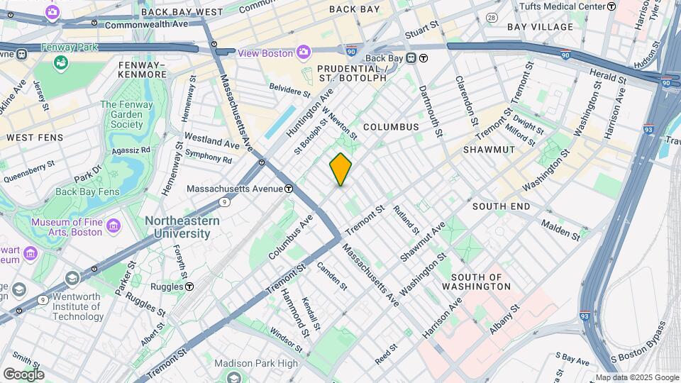 542 Columbus Ave, Unit 3 Map and Location Details