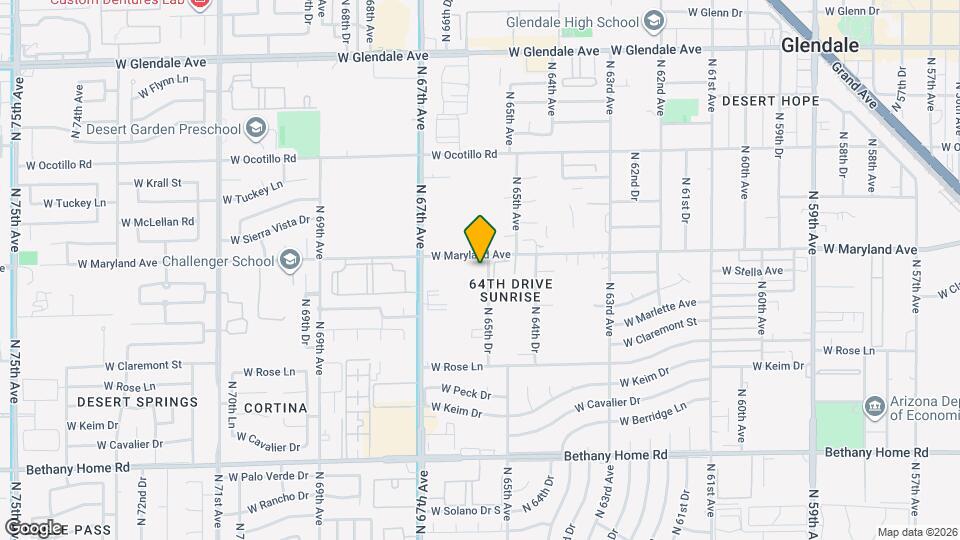 6414 N 65th Dr Map and Location Details