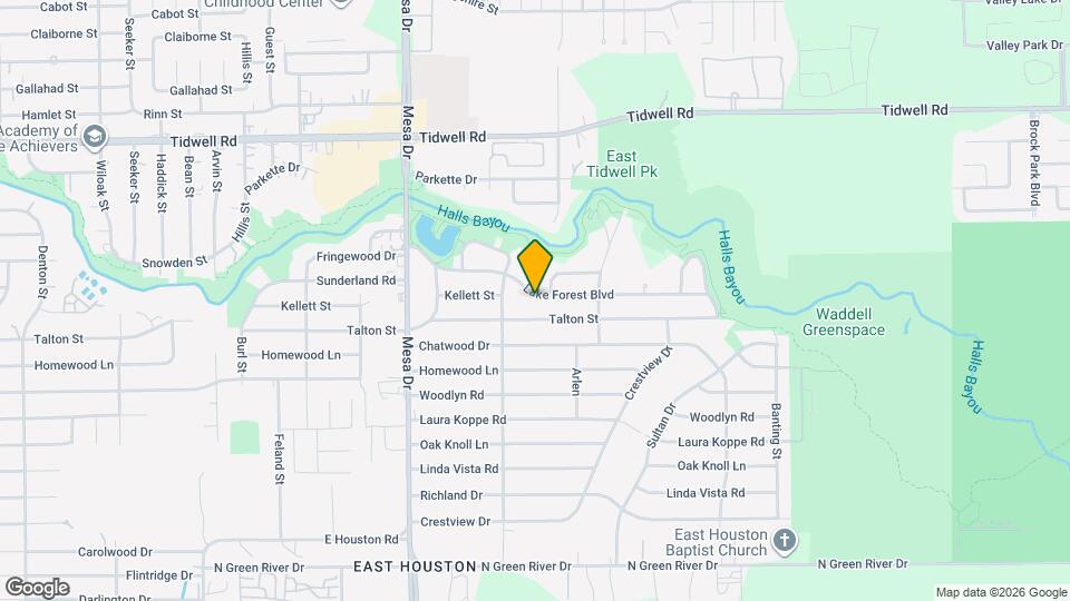 9026 Lake Forest Blvd Map and Location Details