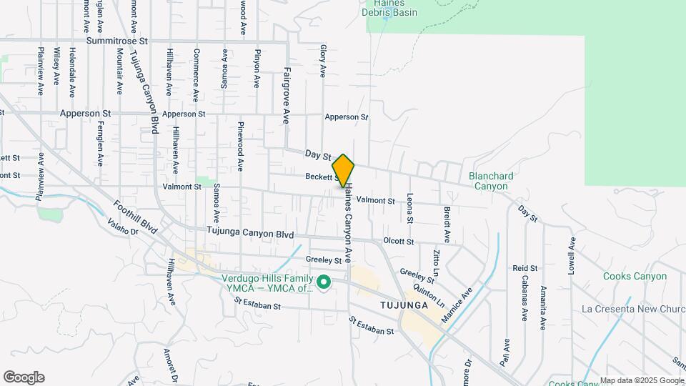 10117 Haines Canyon Ave Map and Location Details