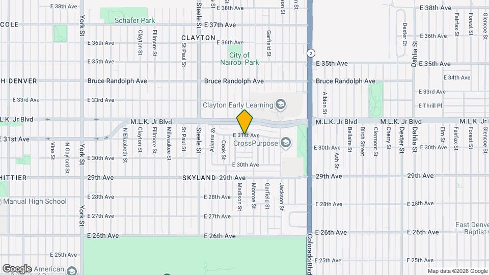3494 E 31st Ave Map and Location Details