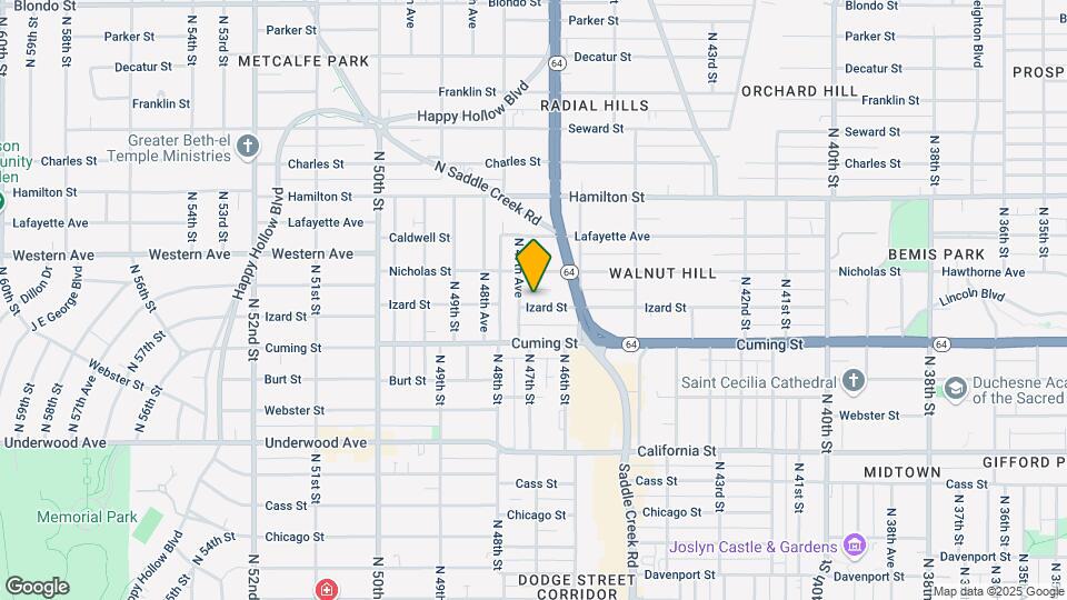 4640 Izard St Map and Location Details
