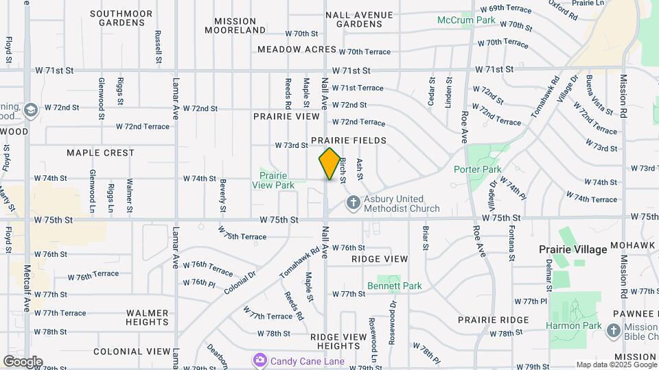 7401 Nall Ave Map and Location Details