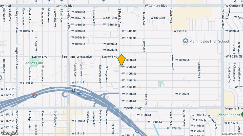 10902 S Prairie Ave Map and Location Details