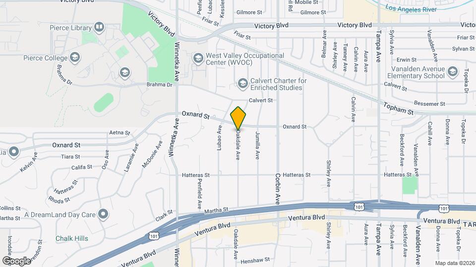 5953 Oakdale Ave Map and Location Details