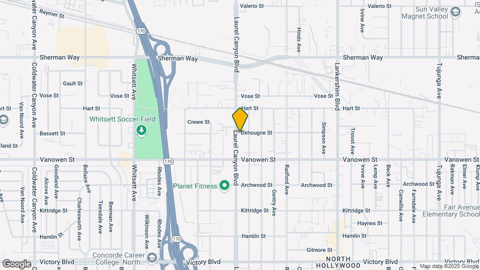 6868 Laurel Canyon Blvd Mapa y Detalles de la Ubicación