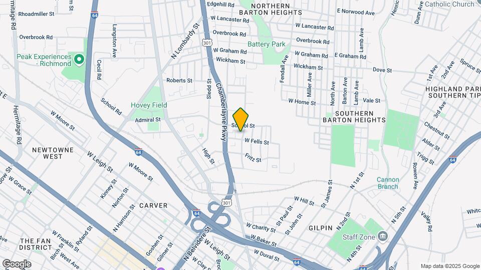 1700 Roane St Map and Location Details
