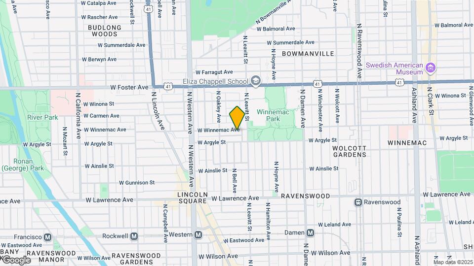 2221 W Winnemac Ave, Unit GN Map and Location Details