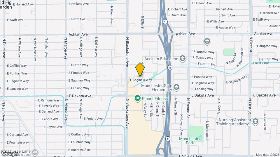1837 E Saginaw Way Mapa y Detalles de la Ubicación