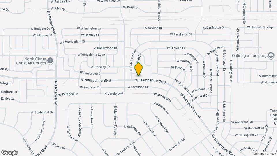 1861 W Hampshire Blvd Map and Location Details