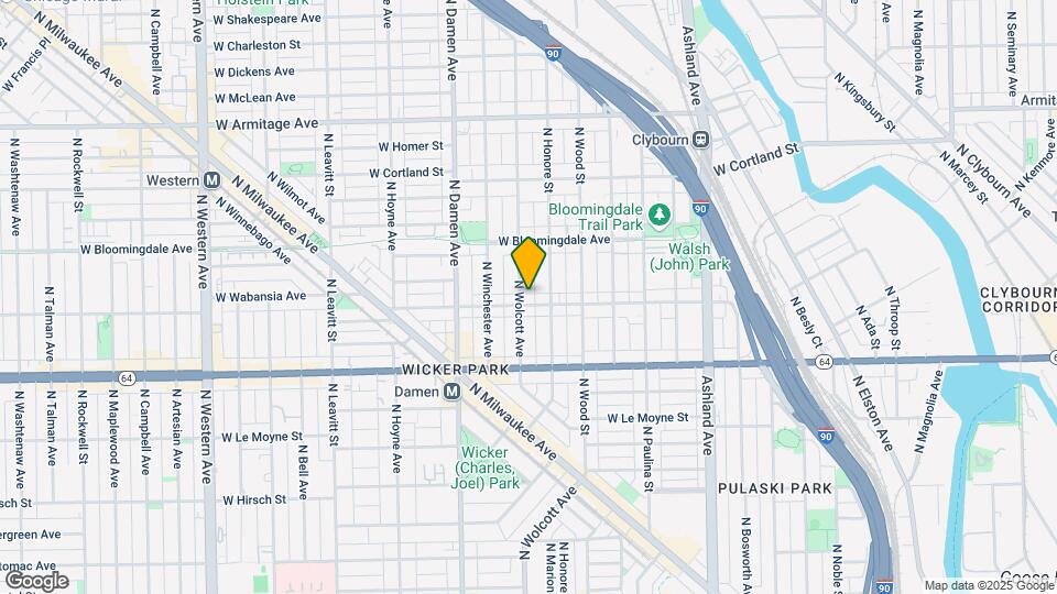 1852 W Wabansia Ave Mapa y Detalles de la Ubicación