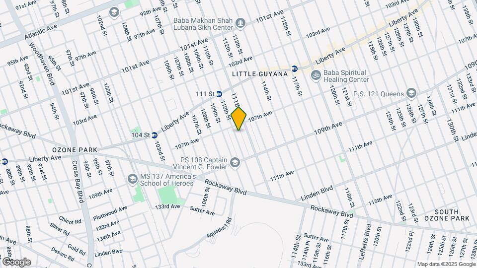 107-17 110th St, Unit 1 Map and Location Details