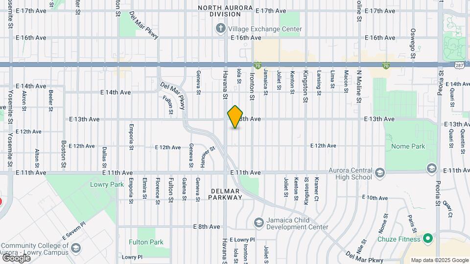 1245 Iola St Map and Location Details