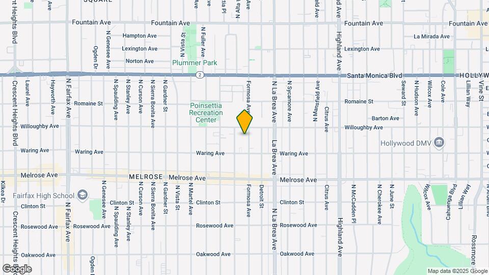 837 N Formosa Ave Map and Location Details