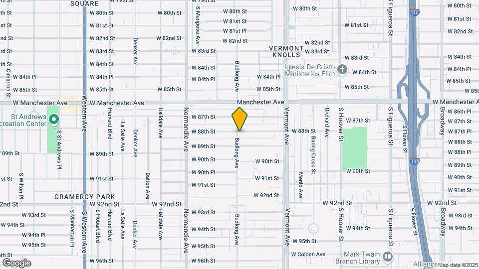 1152 W 88th St Map and Location Details