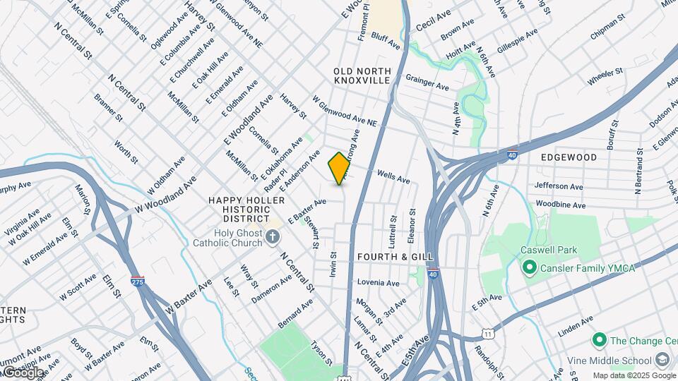 1117 Folsom Ave Mapa y Detalles de la Ubicación