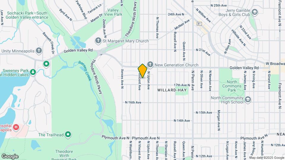 1714 N Vincent Ave Map and Location Details