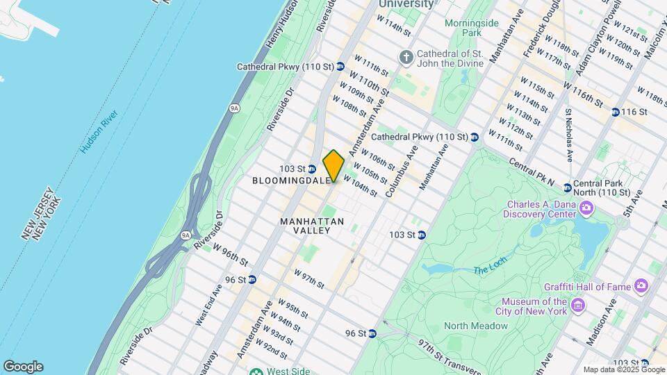 W. 103rd St Map and Location Details