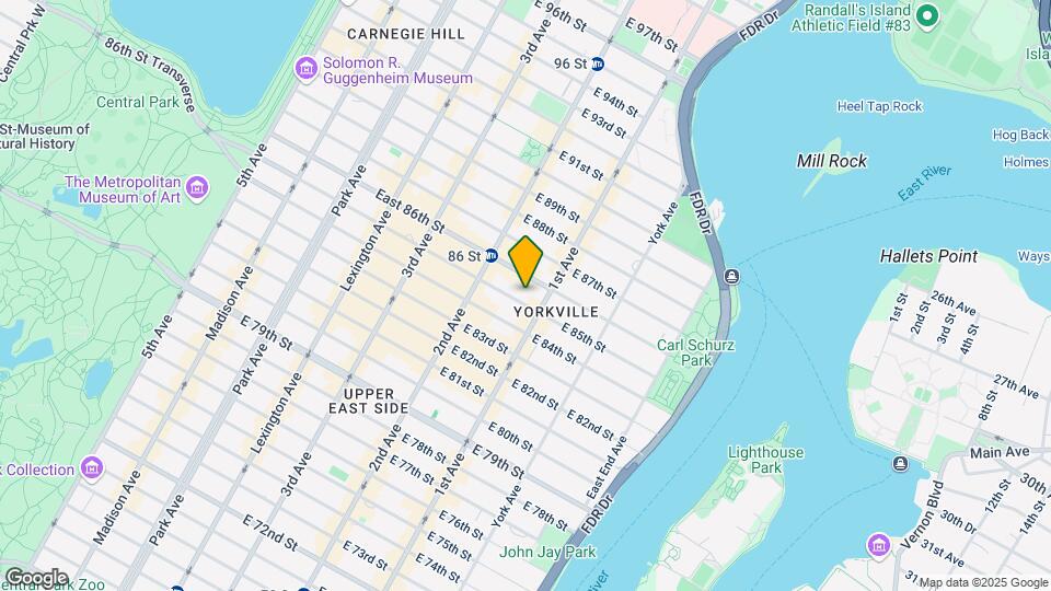 347 East 85th Street Map and Location Details