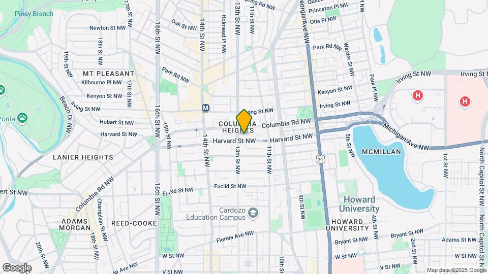 1227 Harvard St NW Mapa y Detalles de la Ubicación
