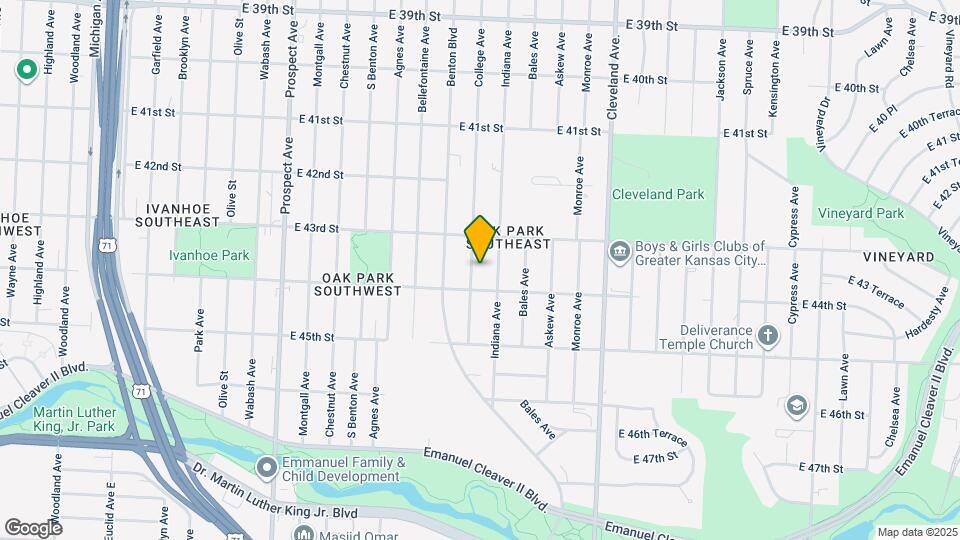 4333 College Ave Map and Location Details