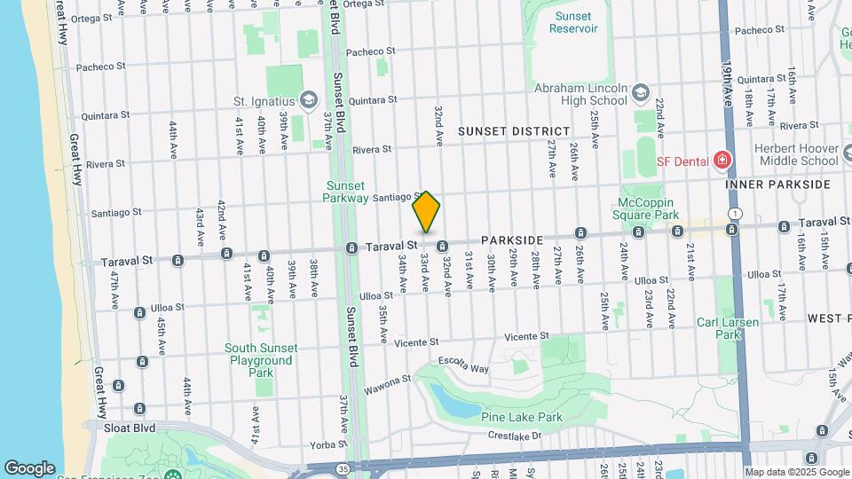 2250 Taraval St Mapa y Detalles de la Ubicación