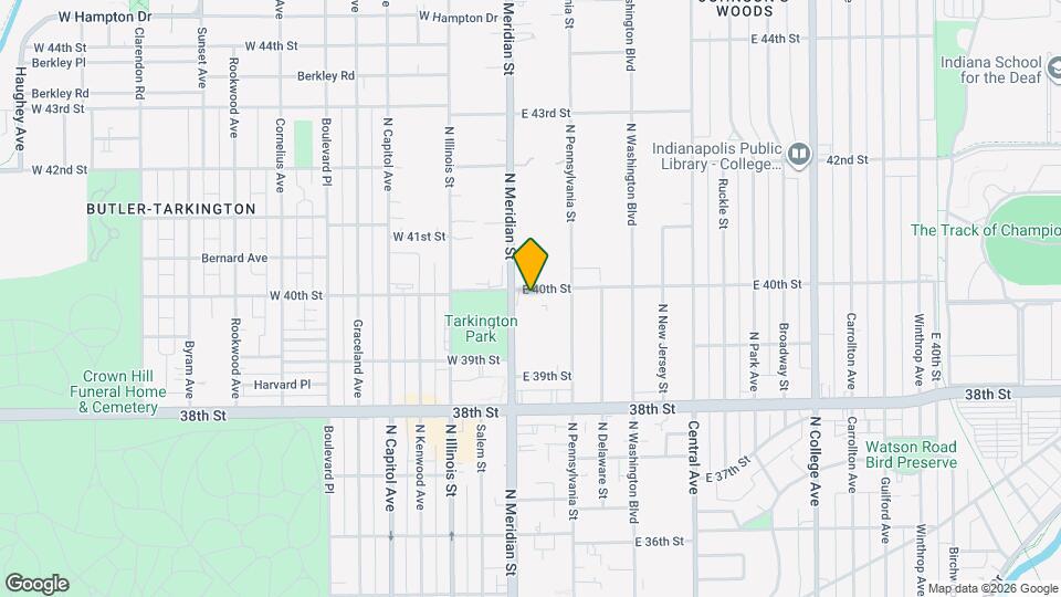 3965 N Meridian St Map and Location Details